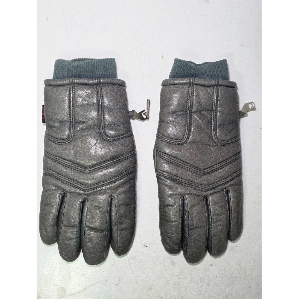 Kombi Leather Gloves Men's Size L Large Gray Snowboard Ski Winter Vintage‎